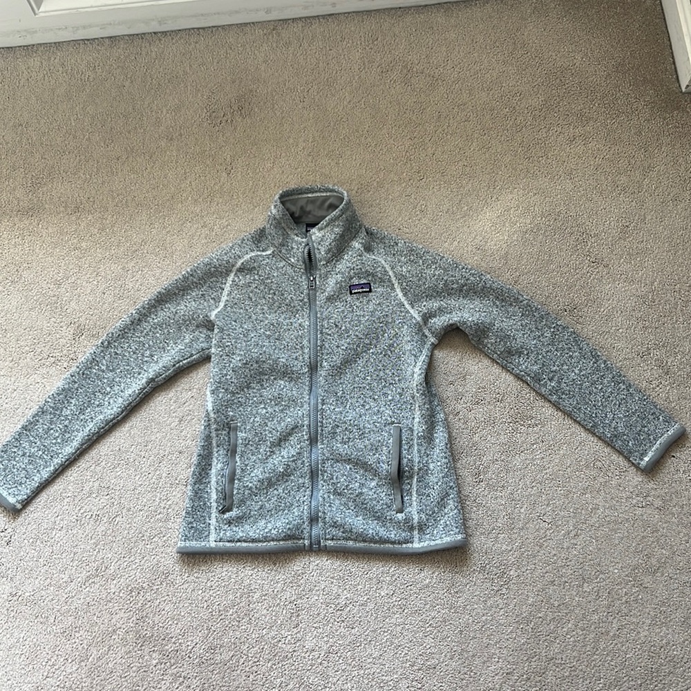 girls patagonia sweater jacket